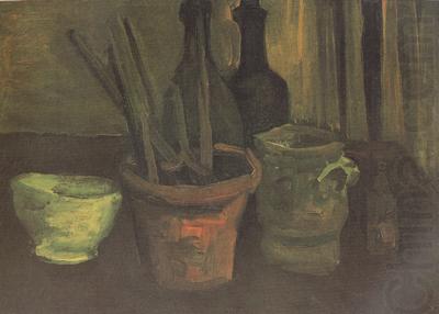 Vincent Van Gogh Still Life with Paintbrushes in a Pot (nn04) china oil painting image